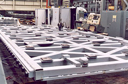 Mild steel fabrication for an aerospace milling machine